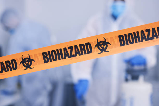 Professional Biohazard Cleanup technician working in Waukau, WI